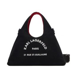 Torebka KARL LAGERFELD. Czarne torebki do ręki damskie KARL LAGERFELD, bez wzorów, klasyczne, bez dodatków. Za 339.99 zł.