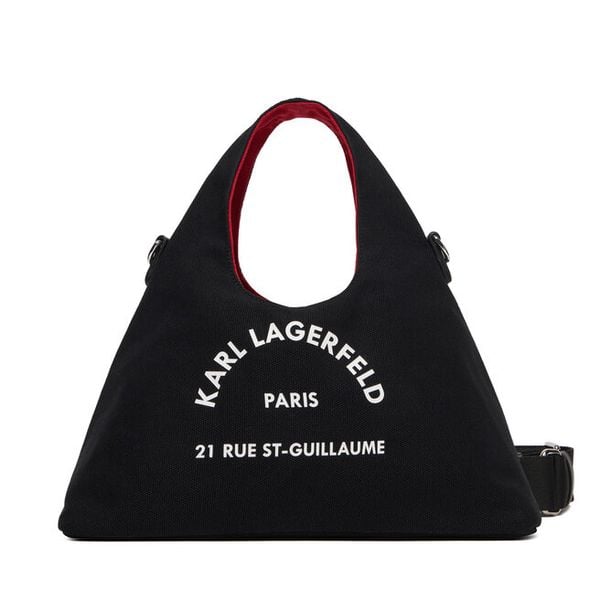 Torebka KARL LAGERFELD. Czarne torebki do ręki damskie KARL LAGERFELD, bez wzorów, klasyczne, bez dodatków. Za 339.99 zł.