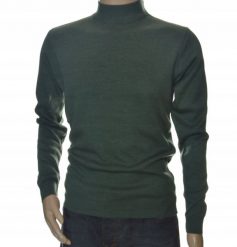 Sweter męski ze stójką z półgolfem półgolf z wełny wełniany XL khaki 1701. Brązowe bluzy męskie Selantino, m, bez wzorów, z wełny, bez kaptura. Za 151.28 zł.