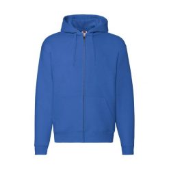 Bluza z kapturem i zamkiem błyskawicznym Fruit of the Loom Premium. Zielone bluzy męskie Fruit of the Loom, m, bez wzorów, z bawełny, z kapturem. Za 144.60 zł.