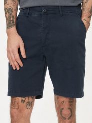 Pepe Jeans Szorty materiałowe Regular Chino Short PM801092 Granatowy Regular Fit. Niebieskie spodnie materiałowe męskie Pepe Jeans, m, bez wzorów, z bawełny. Za 199.00 zł.