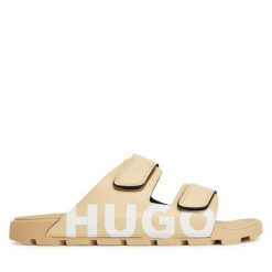 Klapki HUGO. Brązowe klapki męskie Hugo. Za 339.99 zł.