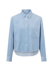Marc O'Polo Denim bluzka sztruksowa Kobiety Bawełna niebieski, M. Niebieskie bluzki damskie Marc O'Polo DENIM, m, bez wzorów, z bawełny, bez kołnierzyka, bez ramiączek. Za 279.95 zł.