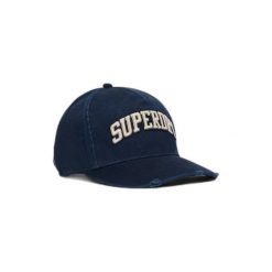 Damska czapka typu trucker Superdry Varsity Logo. Niebieskie czapki i kapelusze damskie Superdry., bez wzorów, sportowe. Za 154.60 zł.