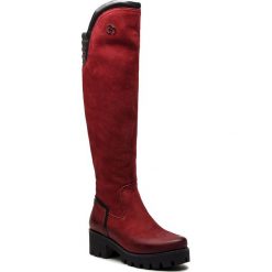 Muszkieterki EVA MINGE - Barrios 4P 18SM1372497EF 434. Czerwone kozaki damskie Eva Minge, z nubiku. W wyprzedaży za 449.00 zł.