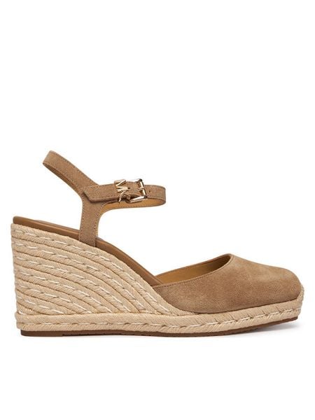 MICHAEL Michael Kors Espadryle Kenzie 40R6KZMS2S Beżowy. Brązowe espadryle damskie MICHAEL Michael Kors, bez wzorów, ze skóry, bez obcasa, bez zapięcia. Za 589.99 zł.