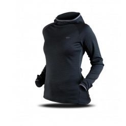 Bluza Trimm VERONA. Czarne bluzy sportowe damskie TRIMM, bez wzorów, z dzianiny, z kapturem, narciarskie. W wyprzedaży za 90.44 zł.