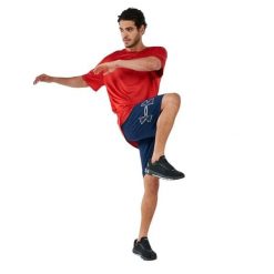 Męskie Spodenki Z Grafiką Techniczną. Niebieskie krótkie spodenki sportowe męskie Under Armour, m, bez wzorów, z materiału, na fitness i siłownię. Za 148.60 zł.
