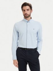 Tommy Hilfiger Koszula MW0MW43433 Niebieski jasny Regular Fit. Niebieskie koszule męskie Tommy Hilfiger, l, bez wzorów, z bawełny, biznesowe, bez kołnierzyka, bez ramiączek. Za 409.99 zł.