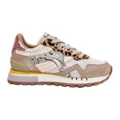 Sneakersy Buty Sportowe Damskie D.Franklin DFSH378006 Złote złoty. Żółte obuwie sportowe damskie bez wzorów. Za 630.47 zł.