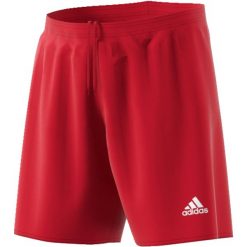 Spodenki piłkarskie adidas Parma 16 Męskie. Czerwone krótkie spodenki sportowe męskie Adidas, m, bez wzorów, do piłki nożnej. Za 39.00 zł.