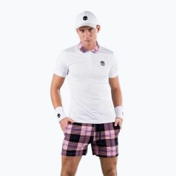Koszulka polo tenisowa męska HYDROGEN Tartan Zipped Tech Polo white T00518E83. Białe koszulki polo męskie HYDROGEN, m, bez wzorów, z elastanu, bez kołnierzyka, bez ramiączek, tenisowe. Za 249.99 zł.