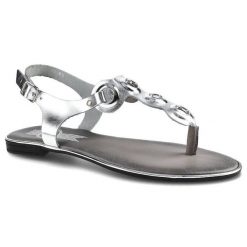 Srebrne Sandały Lemar Damskie Stylowe Buty Letnie. Szare klapki damskie Lemar, bez wzorów, ze skóry, bez obcasa, na obcasie, bez zapięcia. Za 139.00 zł.
