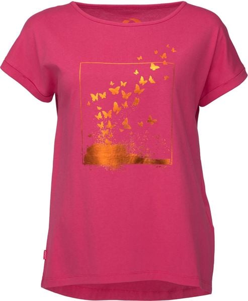 T-shirt damski Loap Bazala Pink. Czerwone t-shirty damskie Scarpa, l, bez wzorów, z bawełny, biznesowe, bez kołnierzyka. Za 69.99 zł.
