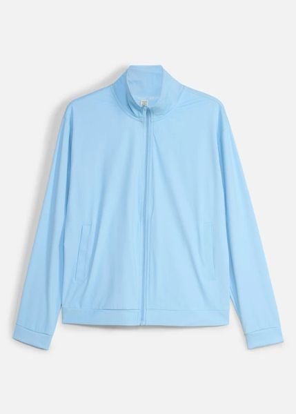 Kurtka funkcyjna, szybkoschnąca. Niebieskie kurtki damskie bonprix, bez wzorów, bez kaptura. Za 144.99 zł.