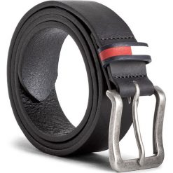 Pasek Męski TOMMY JEANS - Tjm Flag Inlay Belt 3.5 AM0AM03293 85 002. Czarne paski damskie Tommy Jeans, w paski, z jeansu. W wyprzedaży za 159.00 zł.