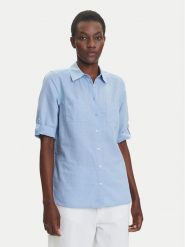 Olsen Koszula 12002121 Błękitny Regular Fit. Niebieskie bluzki damskie Olsen, bez wzorów, z bawełny, bez kołnierzyka, bez ramiączek. Za 319.99 zł.