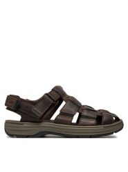 Clarks Sandały Saltway Cove 26176900 Brązowy. Brązowe sandały męskie Clarks, ze skóry, bez zapięcia. Za 389.99 zł.