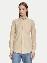 Polo Ralph Lauren Koszula 211910131504 Beżowy Regular Fit. Brązowe bluzki damskie Polo Ralph Lauren, xl, bez wzorów, z bawełny, bez kołnierzyka, bez ramiączek. Za 769.99 zł.