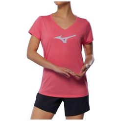 Koszulka do biegania damska Mizuno Core RB Tee. Czerwone koszulki sportowe damskie Mizuno, l, bez wzorów, z materiału, bez kołnierzyka, bez ramiączek, do biegania. Za 82.99 zł.