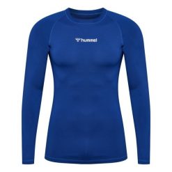 Dżersej z długim rękawem Hummel Bl Performance. Niebieskie koszulki sportowe męskie Hummel, bez wzorów, z dżerseju, bez kołnierzyka, bez ramiączek, do piłki ręcznej. Za 191.00 zł.