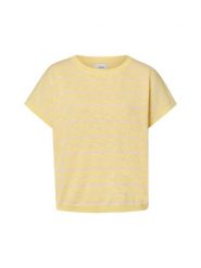 Nümph sweter z krótkim rękawem i lnem - NUKiki Kobiety Bawełna żółty, XXL. Żółte swetry damskie Nümph, na lato, xxl, bez wzorów, z bawełny, eleganckie, bez kołnierzyka, bez ramiączek, krótkie, bez kaptura. Za 179.95 zł.