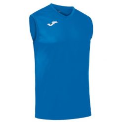 Koszulka do koszykówki męska Joma Combi bez rękawów. Niebieskie koszulki sportowe męskie Joma, m, bez wzorów, z materiału, bez kołnierzyka, bez ramiączek, do koszykówki. Za 122.50 zł.
