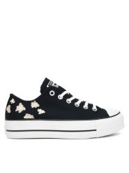 Converse Trampki Chuck Taylor All Star Lift A14937C Czarny. Czarne trampki i tenisówki damskie Converse, bez wzorów, z materiału, retro, bez zapięcia. Za 239.99 zł.