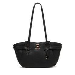 Torebka Guess. Czarne torebki do ręki damskie Guess, z aplikacjami, klasyczne, bez dodatków. Za 639.99 zł.