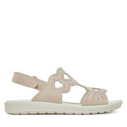 Sandały Primigi. Brązowe sandały dziewczęce Primigi, bez zapięcia. Za 189.99 zł.