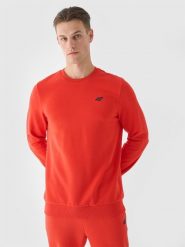 4F Bluza dresowa nierozpinana bez kaptura męska - pomarańczowa XXL. Brązowe bluzy męskie 4f, m, bez wzorów, z bawełny, bez kaptura. W wyprzedaży za 99.99 zł.