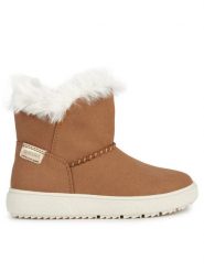 Geox Kozaki J Theleven Girl J36HUD 000AU C6627 S Brązowy. Brązowe buty zimowe dziewczęce Geox, bez wzorów, ze skóry, bez zapięcia. Za 299.99 zł.