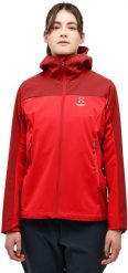 Kurtka softshell damska Haglofs Moran Softshell Hood - zenith red/corrosion. Czerwone kurtki damskie Red Bull Racing F1 Team, bez wzorów, z softshellu, bez kaptura. Za 720.42 zł.