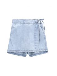 Coccodrillo Spódnico-szorty WC5124501HGJ Błękitny Regular Fit. Niebieskie spodenki dla dziewczynek COCCODRILLO, bez wzorów, z bawełny. Za 49.99 zł.