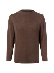 Marie Lund bluzka z dzianiny Kobiety Bawełna (100%) brązowy, XS. Brązowe bluzki damskie Marie Lund, xs, bez wzorów, z bawełny, eleganckie, bez kołnierzyka, bez ramiączek. Za 299.95 zł.