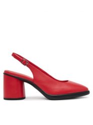 ECCO Czółenka Sculpted Lx 55 22271301294 Czerwony. Czerwone czółenka damskie ecco, bez wzorów, ze skóry, bez obcasa, bez zapięcia. Za 489.99 zł.