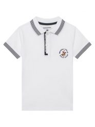 Beverly Hills Polo Club Polo P-SS26B-P424108 Biały Regular Fit. Białe t-shirty dla chłopców Beverly Hills Polo Club, bez wzorów, z bawełny, bez ramiączek. Za 169.99 zł.