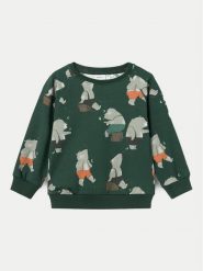NAME IT Bluza Larsen 13232065 Zielony Regular Fit. Zielone bluzy dla chłopców Name it, bez wzorów, z bawełny, bez ramiączek, bez kaptura. Za 59.99 zł.