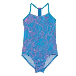 Dziecięce strój kąpielowy odporny na chlor SWIMSUIT GIRLS LOGO TAPE CROSSBACK CH. Stroje kąpielowe dla dziewczynek Nike, bez wzorów, z elastanu. Za 144.00 zł.
