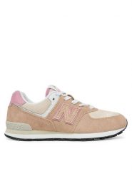 New Balance Sneakersy GC574QTC Brązowy. Brązowe buty sportowe dziewczęce New Balance, bez wzorów, ze skóry, bez zapięcia. Za 419.99 zł.