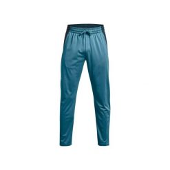 Spodnie dresowe Under Armour TRICOT FASHION TRACK. Niebieskie spodnie sportowe męskie Under Armour, s, bez wzorów, z dresówki, na fitness i siłownię. Za 305.85 zł.