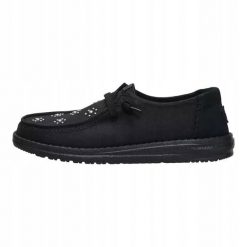 HEYDUDE Damskie Mokasyny Wendy Star Stud. Czarne mokasyny damskie Hey dude, z materiału, retro. Za 249.00 zł.