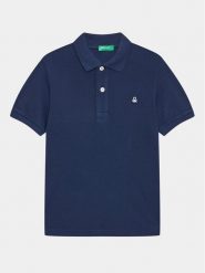 United Colors Of Benetton Polo 3089C300Q Granatowy Regular Fit. Niebieskie t-shirty dla chłopców United Colors Of Benetton, bez wzorów, z bawełny, bez ramiączek. Za 89.99 zł.