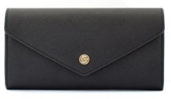 Portfel Damski Michael Kors 35F3GTVE7L-BLACK 19 x 10 x 3 cm. Czarne portfele damskie Michael Kors, bez wzorów. Za 539.85 zł.