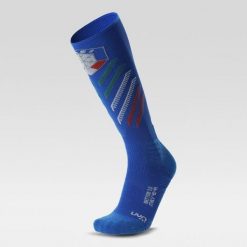 Skarpety narciarskie dla dorosłych UYN Natyon 3.0 Ski Socks Italy. Niebieskie skarpety damskie UYN, bez wzorów. Za 169.99 zł.