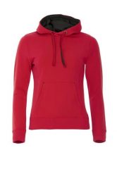 Clique Classic Hoody Women – bluza z kapturem z mieszanki bawełny – red. Czerwone bluzy damskie CLIQUE, s, bez wzorów, z bawełny, z kapturem. Za 212.22 zł.