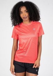 Mokena Koszulka - Czerwony. Czerwone koszulki sportowe damskie GORILLA WEAR, xs, bez wzorów, z poliesteru, bez kołnierzyka, bez ramiączek, na fitness i siłownię. Za 204.00 zł.