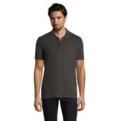 Męska Koszulka Polo Phoenix Melange. Szare koszulki polo męskie SOL'S, m, bez wzorów, z bawełny, bez ramiączek. Za 137.99 zł.