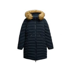 Parka dla kobiet Superdry Fuji. Niebieskie parki damskie Superdry., na zimę, bez wzorów, bez kaptura. Za 634.25 zł.