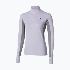 Bluza do biegania damska Mizuno Active Warm Half Zip. Niebieskie bluzy damskie Mizuno, xl, bez wzorów, z elastanu, bez kaptura. Za 179.99 zł.